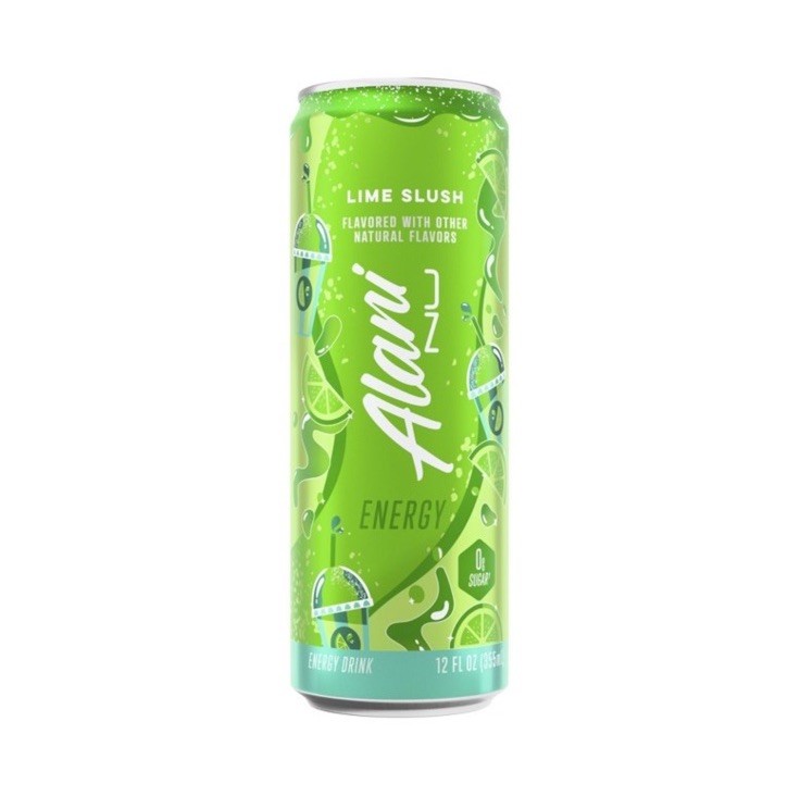 Alani Nu Lime Slush Energy Drink, 200mg Caffeine, 0g Sugar, 12 fl oz (10pk)