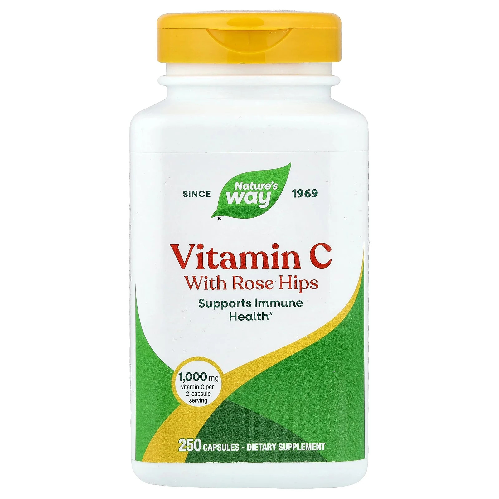 2 X Nature’s Way, Vitamin C with Rose Hips, 250 Capsules