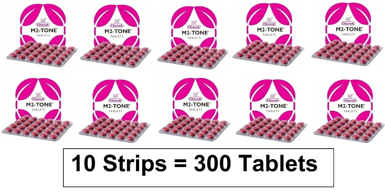 10X Charak M2 Tone 300 Tabs For Women Health – Long Expiry & Free Shipping