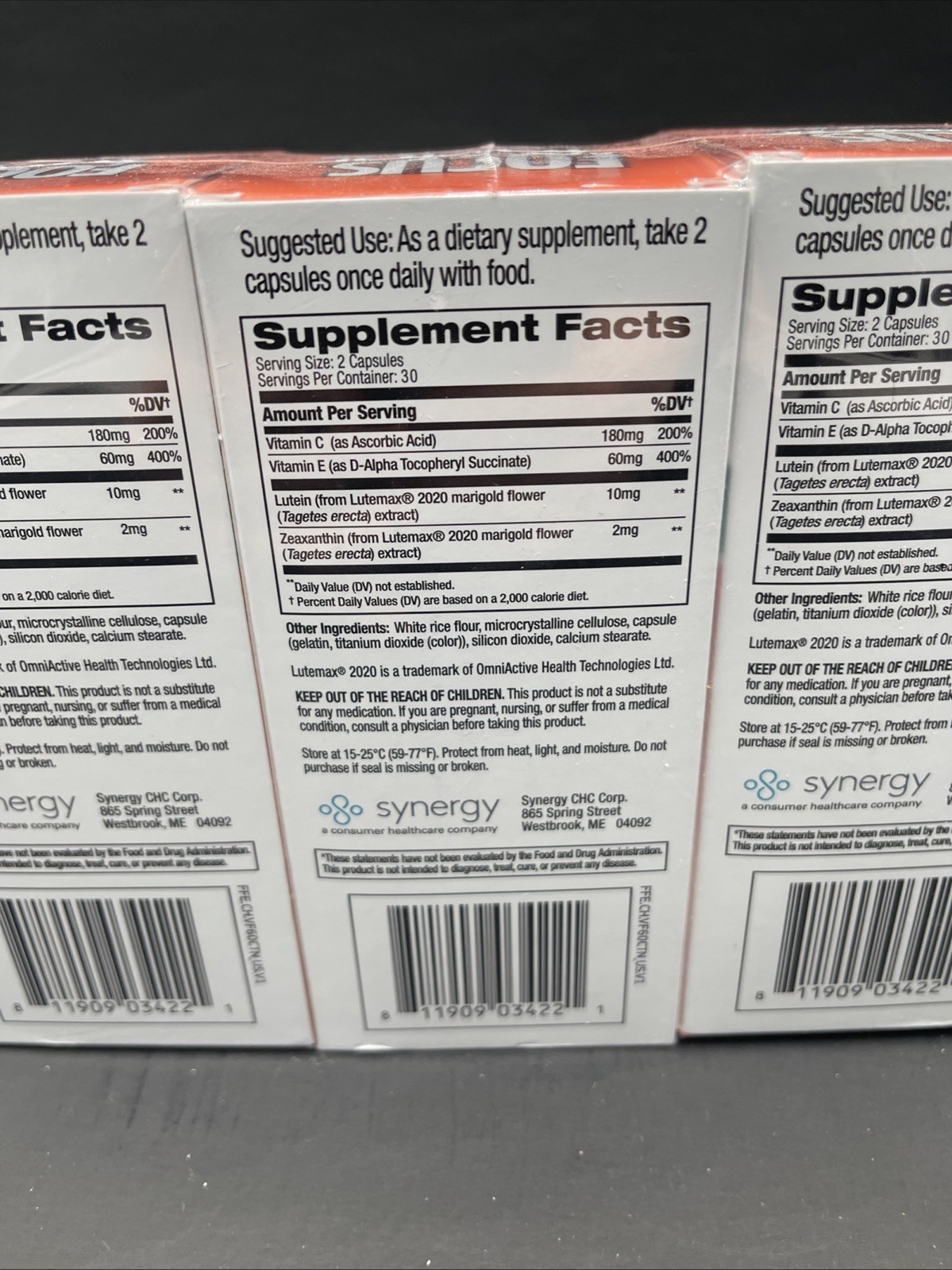 Vision Formula Focus Factor Dietary Supplements Lot of 3 Packs NEW Ex 5/25