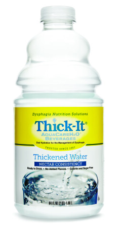 Thick-It AquaCareH2O Thickened Water, 64 oz. Bottle, Unflavored, Nectar, 8 Count
