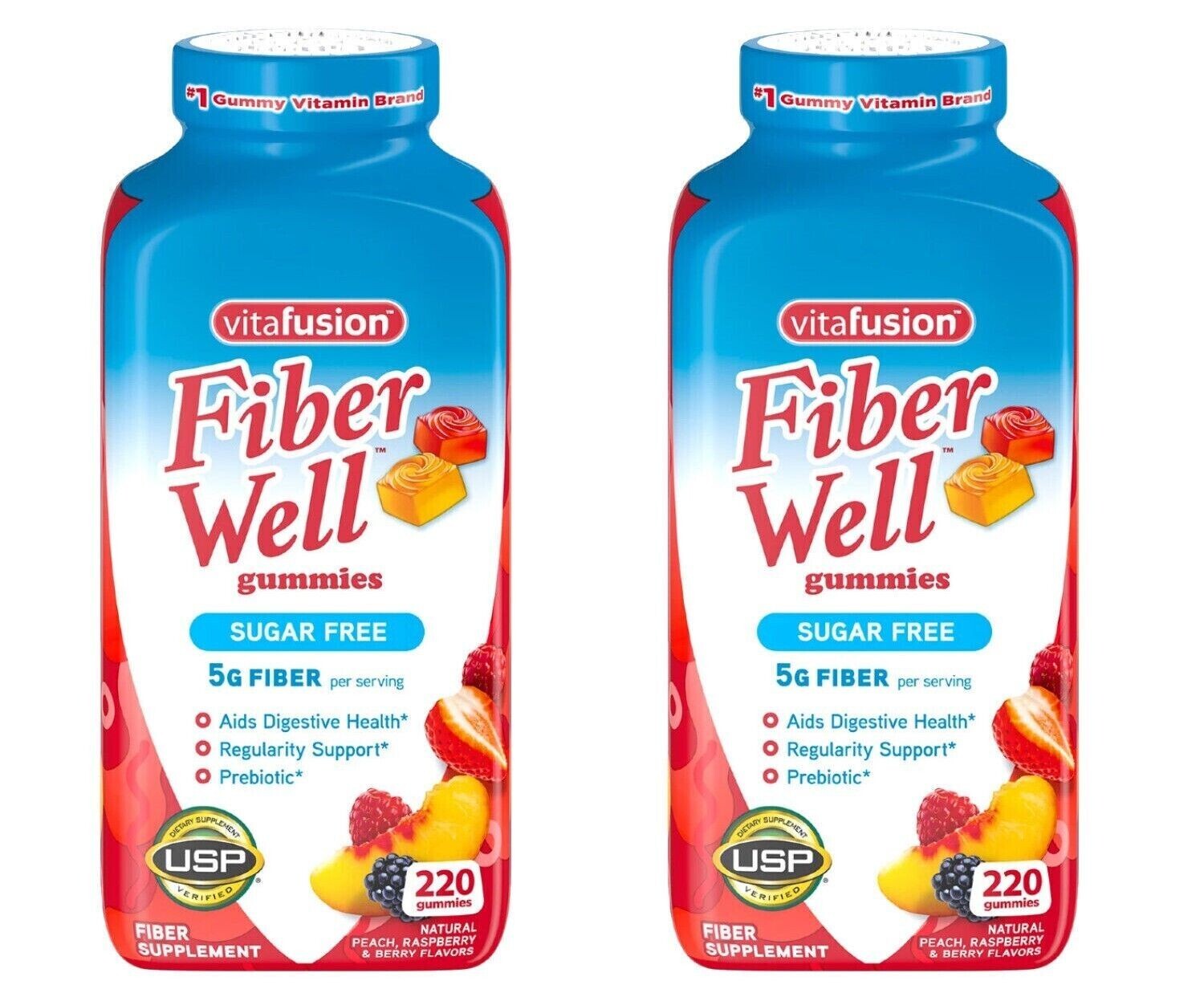 2-Pack Vitafusion Fiber Well Gummies (220 Ct.)