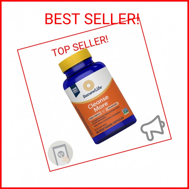 Renew Life Detox Cleanse More, Reduces Bloating and Restores Regularity, Overnig