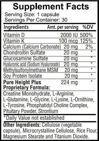 PureHeight Plus #1 Doctor Recommended Height Enhancement 30 Count (Pack of 1)