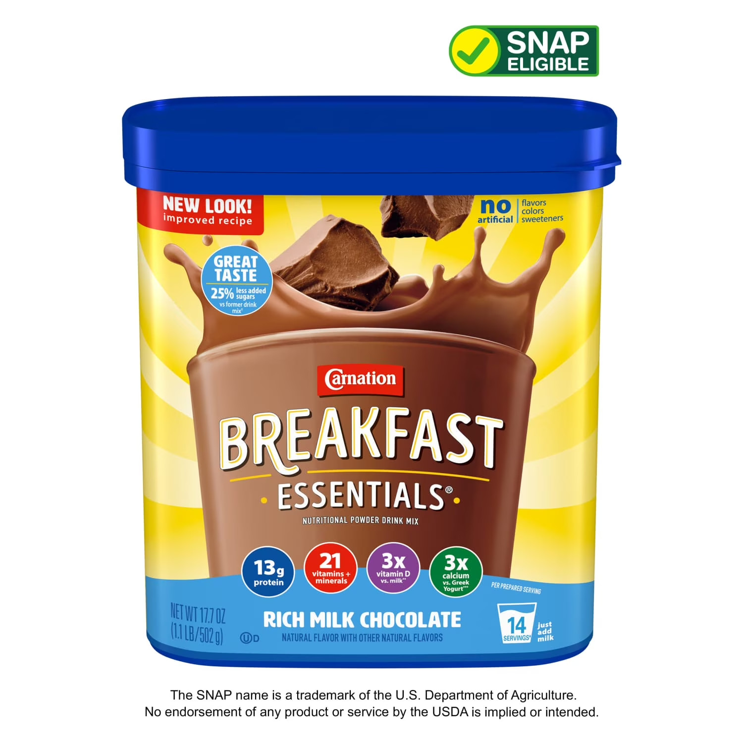 Carnation Breakfast Essentials Powder Protein Nutritional Shake Drink Mix 17.7oz