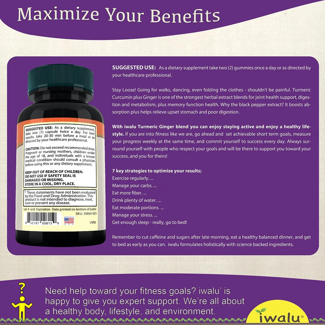 Curcumin As A Supplement | Best Supplement Capsule Pill Men Women FREE SHIP