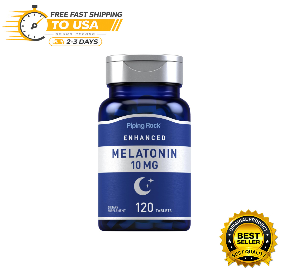 Fast Sleep Melatonin 10mg L-Theanine 120 Tabs Extra Strength Adult Night Aid GMO
