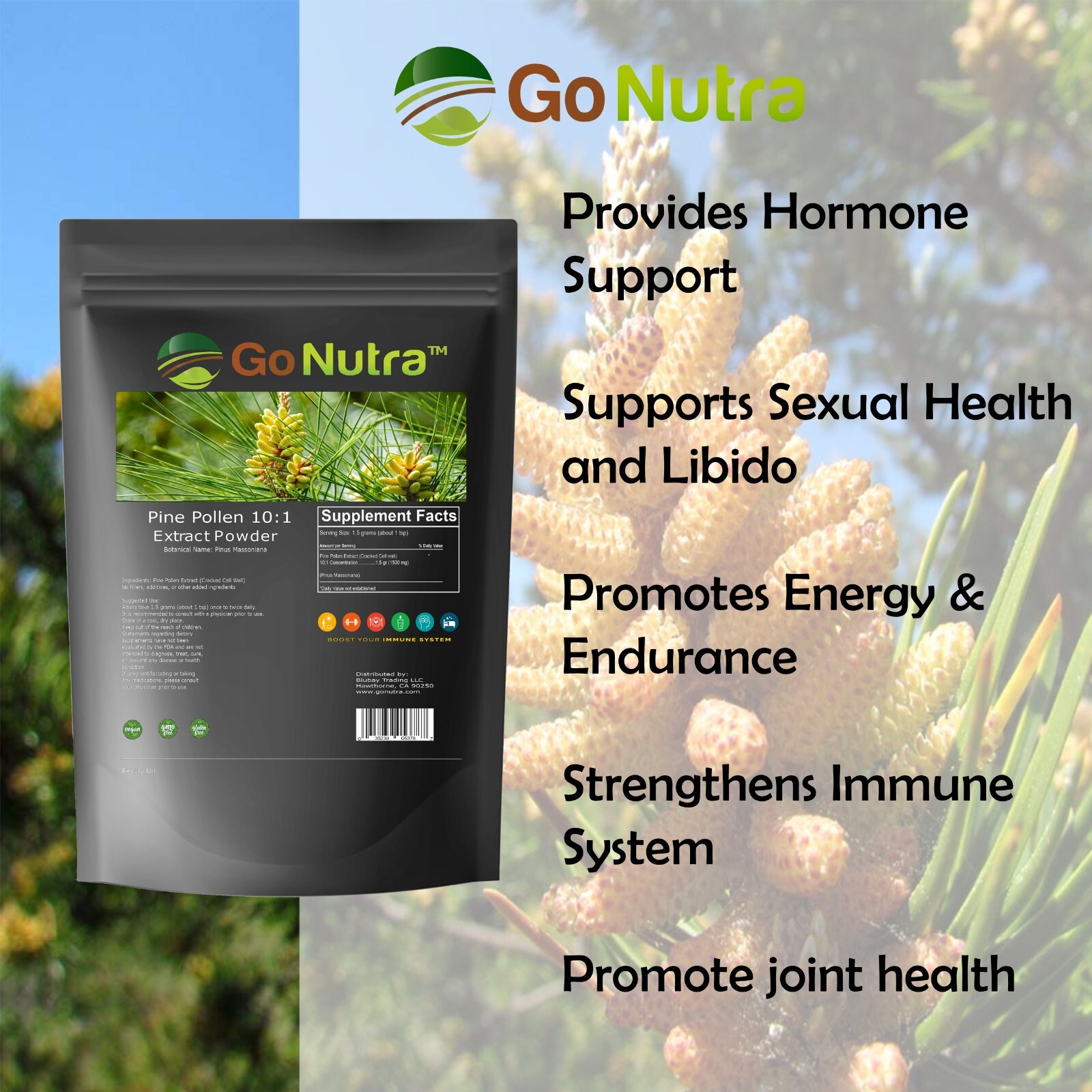 Pine Pollen Powder Non Gmo 1lb