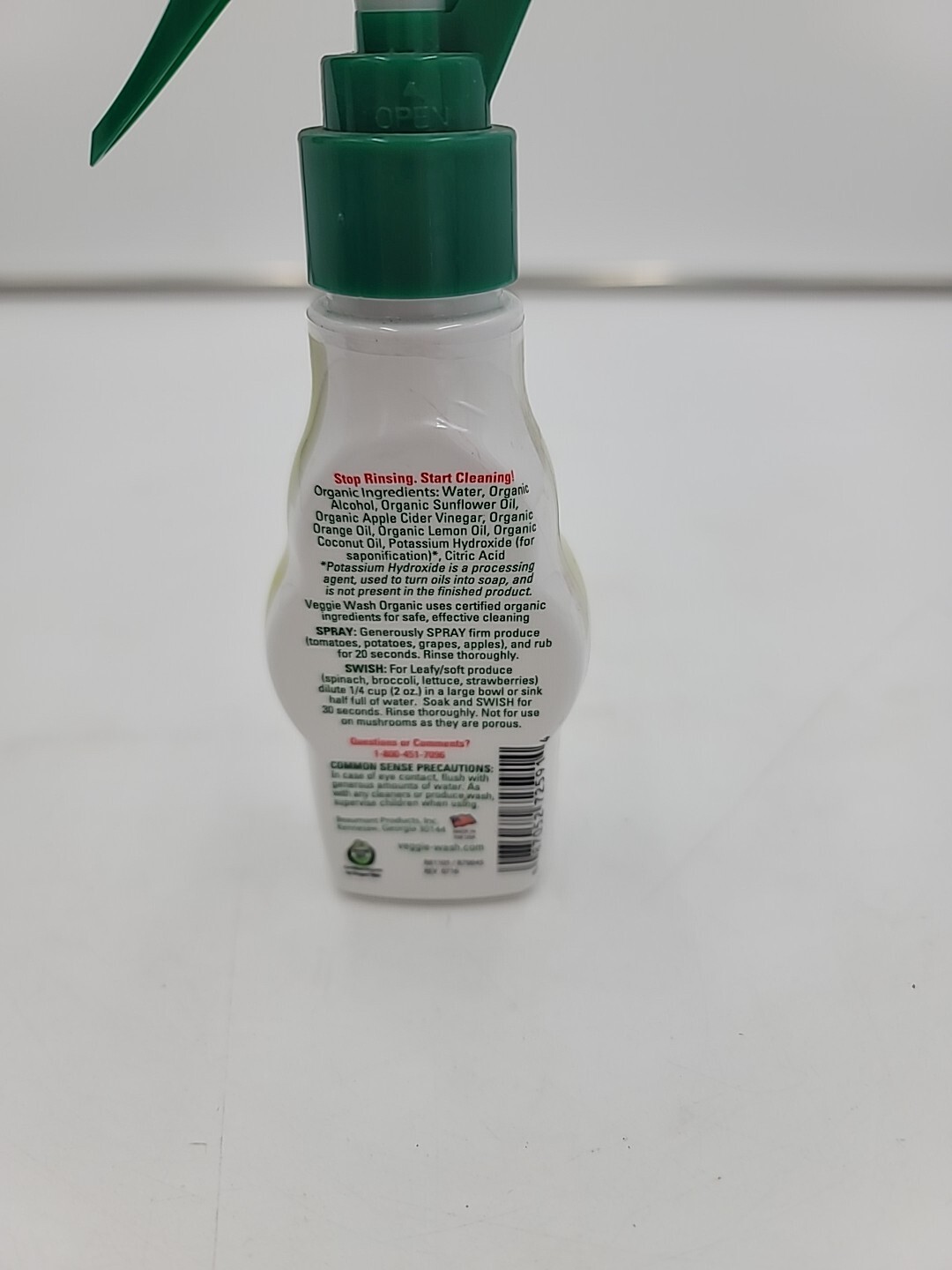 Veggie Wash Organic Fruit and Vegetable Wash Spray 2.5oz NOS