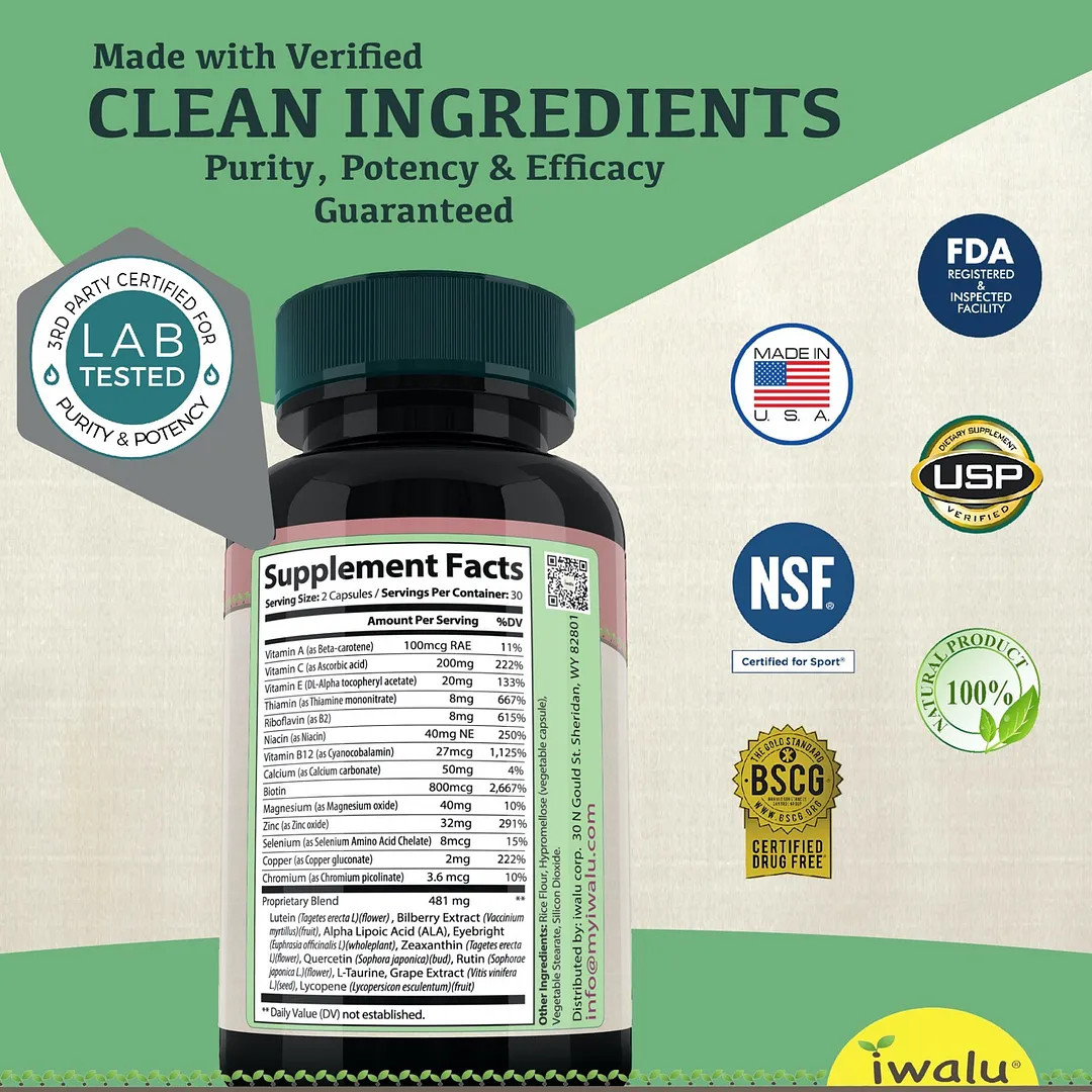 20 20 Eyecare | Best Supplement Capsule Pill Men Women FREE SHIP