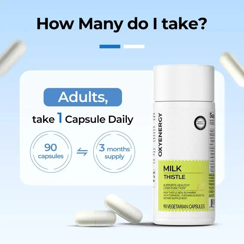 Oxyenergy Milk Thistle Liver Detox & Colon Cleanse,Natural Liver Health Relief