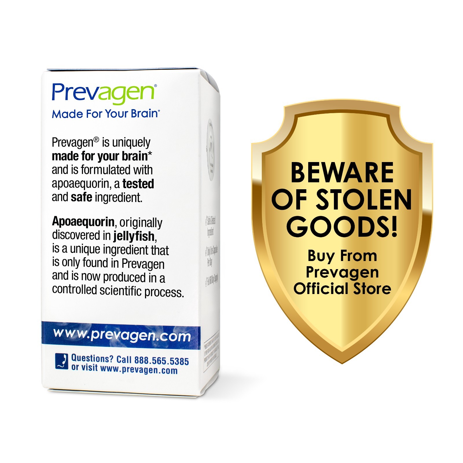 Prevagen Regular Strength 10mg Capsules – 60 Count – 3 Pack (180-Day Supply)