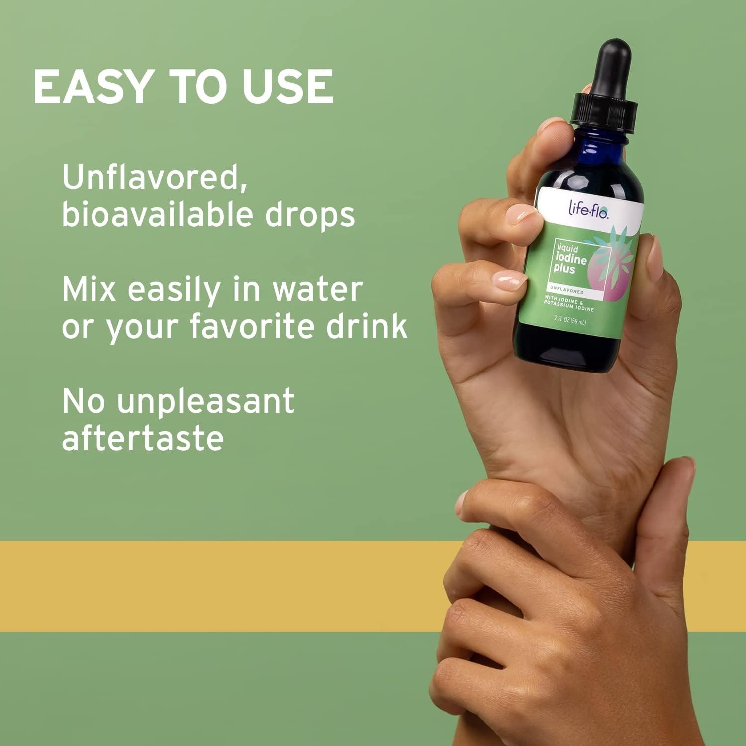 Life-Flo Liquid Iodine Plus 59ml 2oz Thyroid Support Unflavoured Drops