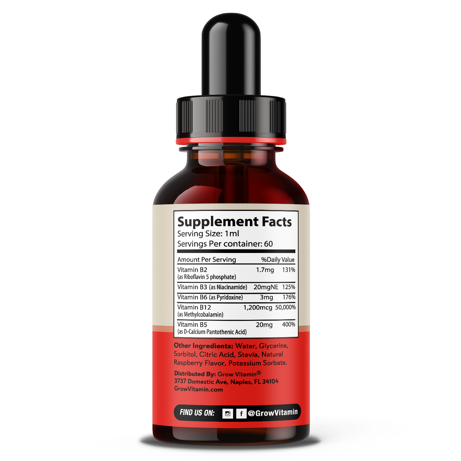 Extra Strength 5000mcg Vitamin B12 Sublingual Liquid Drops Methylcobalamin B 12