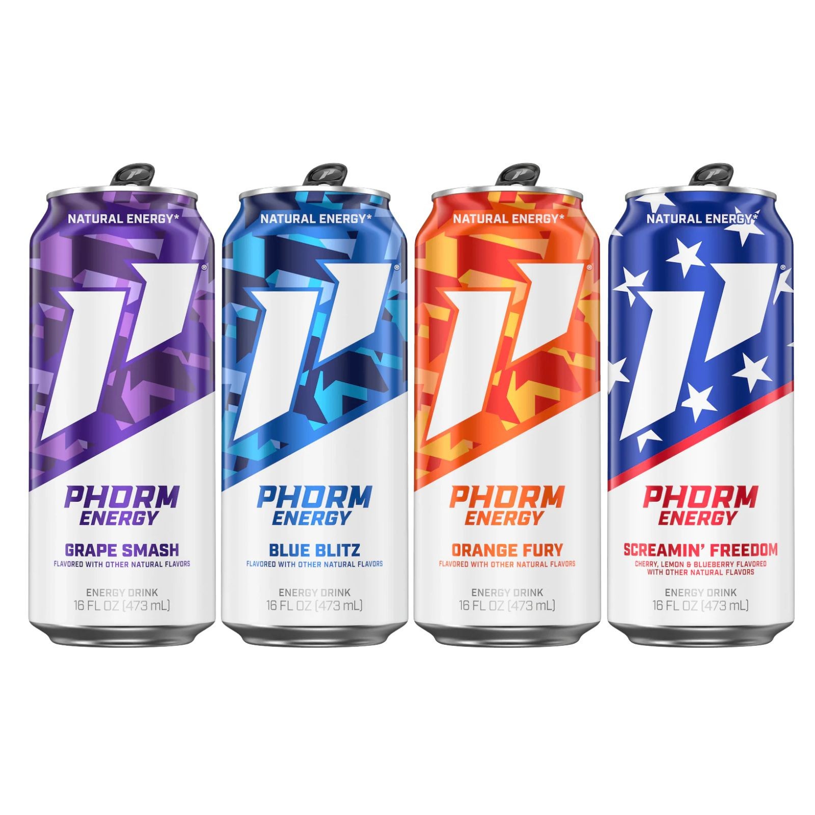Phorm Energy Drink – Sugar Free – 200mg Natural Caffeine – Choose Flavor & Pack