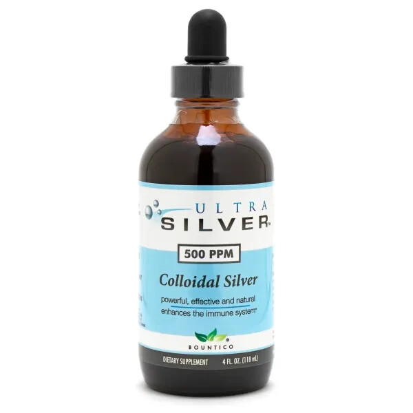 Ultra Silver Colloidal Silver Mineral Supplement, 500 Ppm, 4 Fluid oz