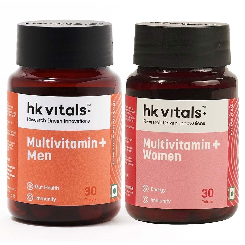 Hk Vitals Multivitamin+ Men & Women Combo Energy, Immunity & Gut Health, 60 Tabs