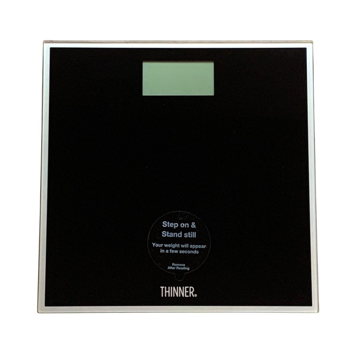 Thinner by Conair Scale for Body Weight, Black Glass Digital Bathroom Scale, NEW
