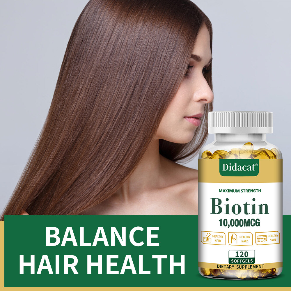 Vegan Biotin 10,000mcg Softgels – Max Strength Biotin Vitamin B7