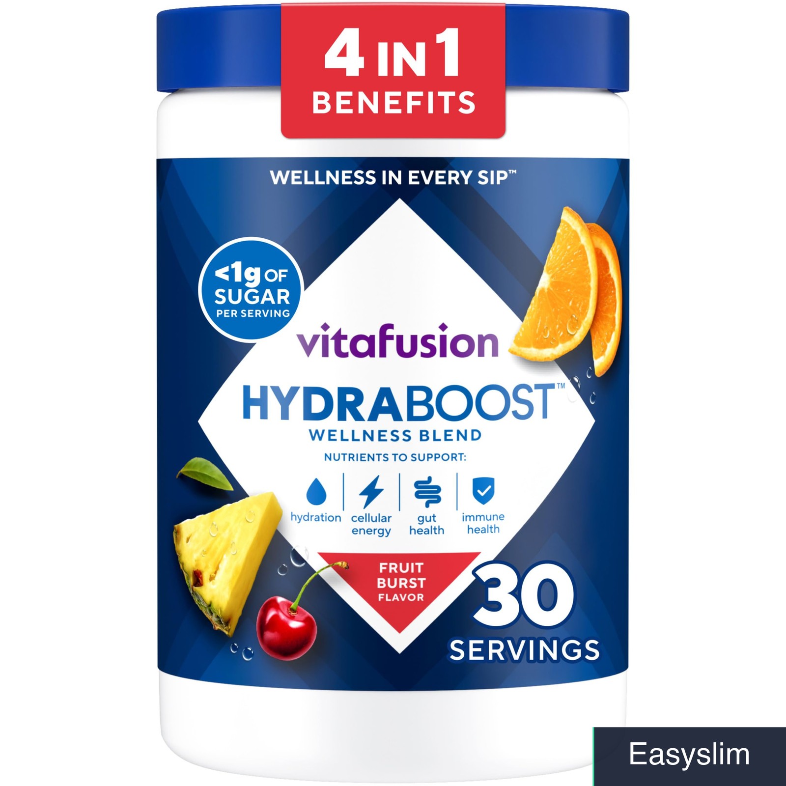 Electrolyte Drink Mix Hydration Vitamins Minerals Fruit Burst 30 Servings