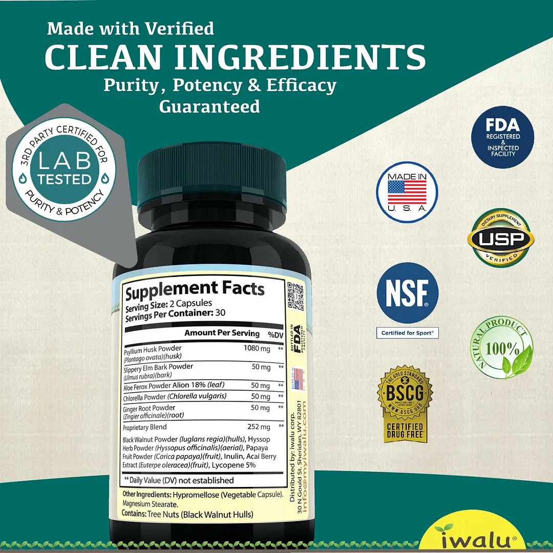 Slippery Elm | Best Supplement Capsule Pill Men Women FREE SHIP