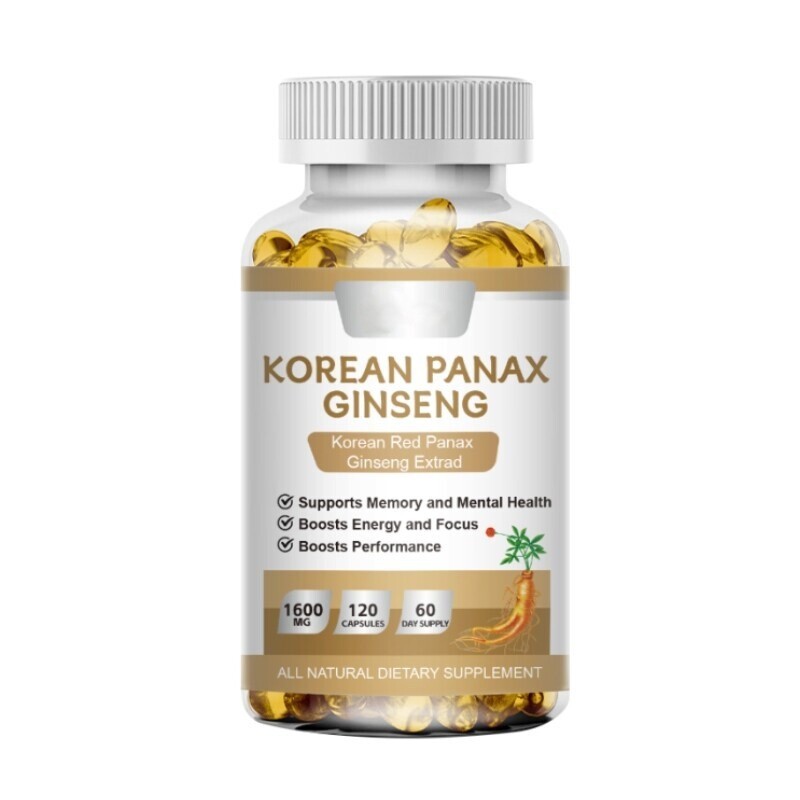 Korean Red Panax Ginseng 1600mg 120 Capsules – No Fillers additional Strength NO