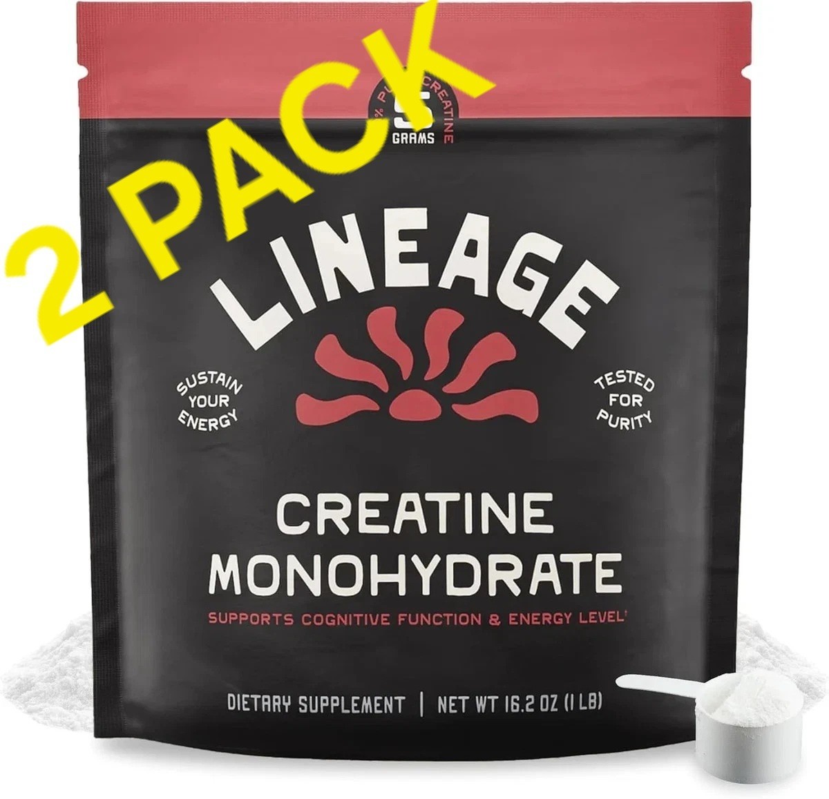Lineage Provisions Micronized Creatine Monohydrate with Sea Salt – 2 PACK