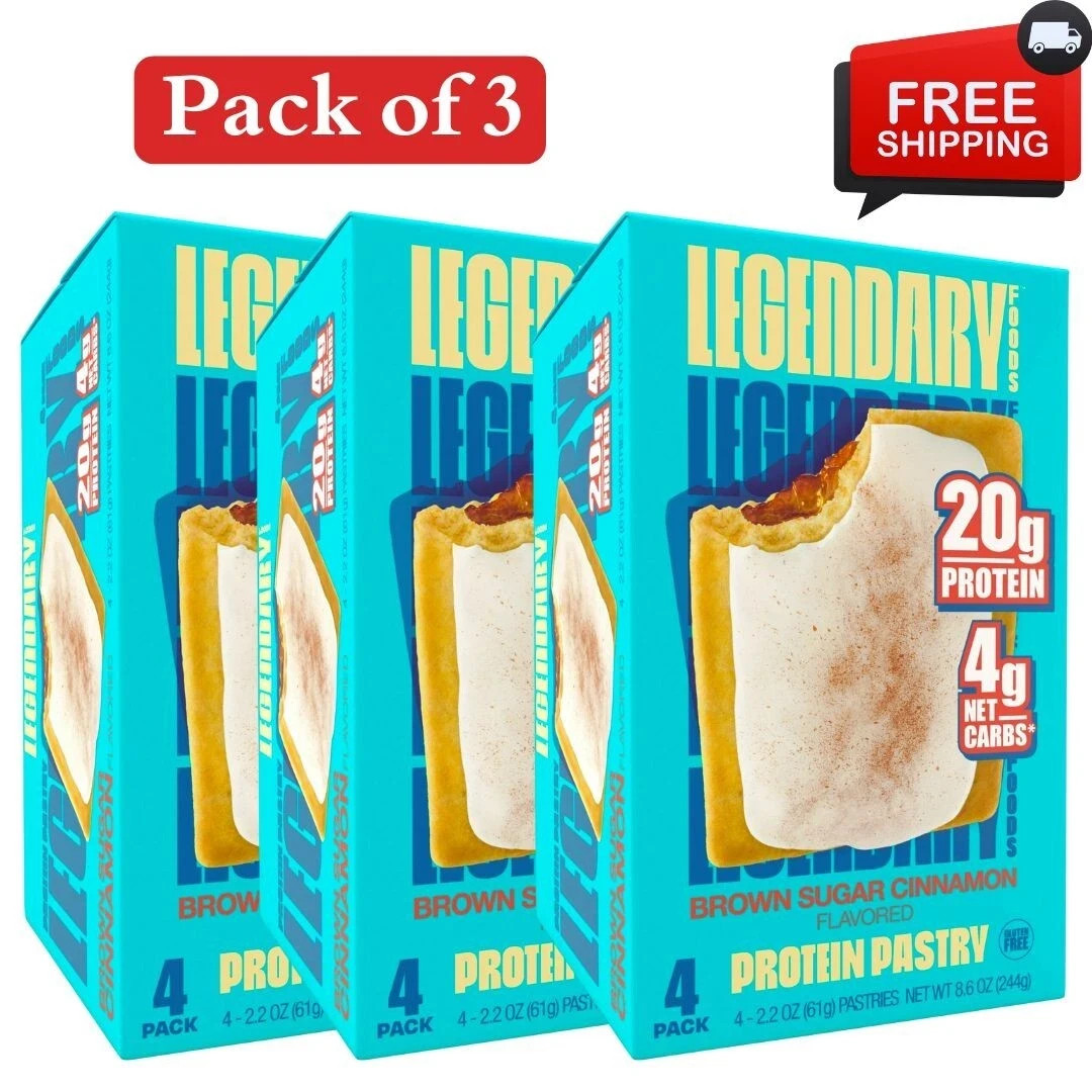Legendary Foods Protein Pastry – Brown Sugar Cinnamon 12 Pack (3 box)