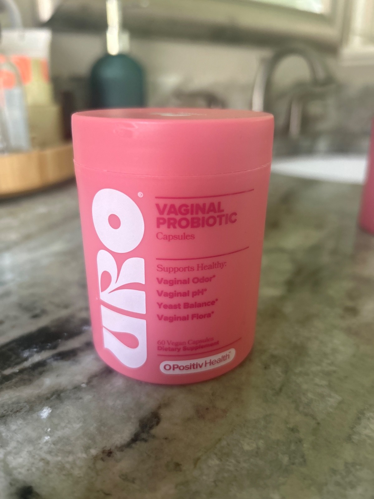 O Positiv URO pH Balance Vaginal Probiotics, 60 Capsules