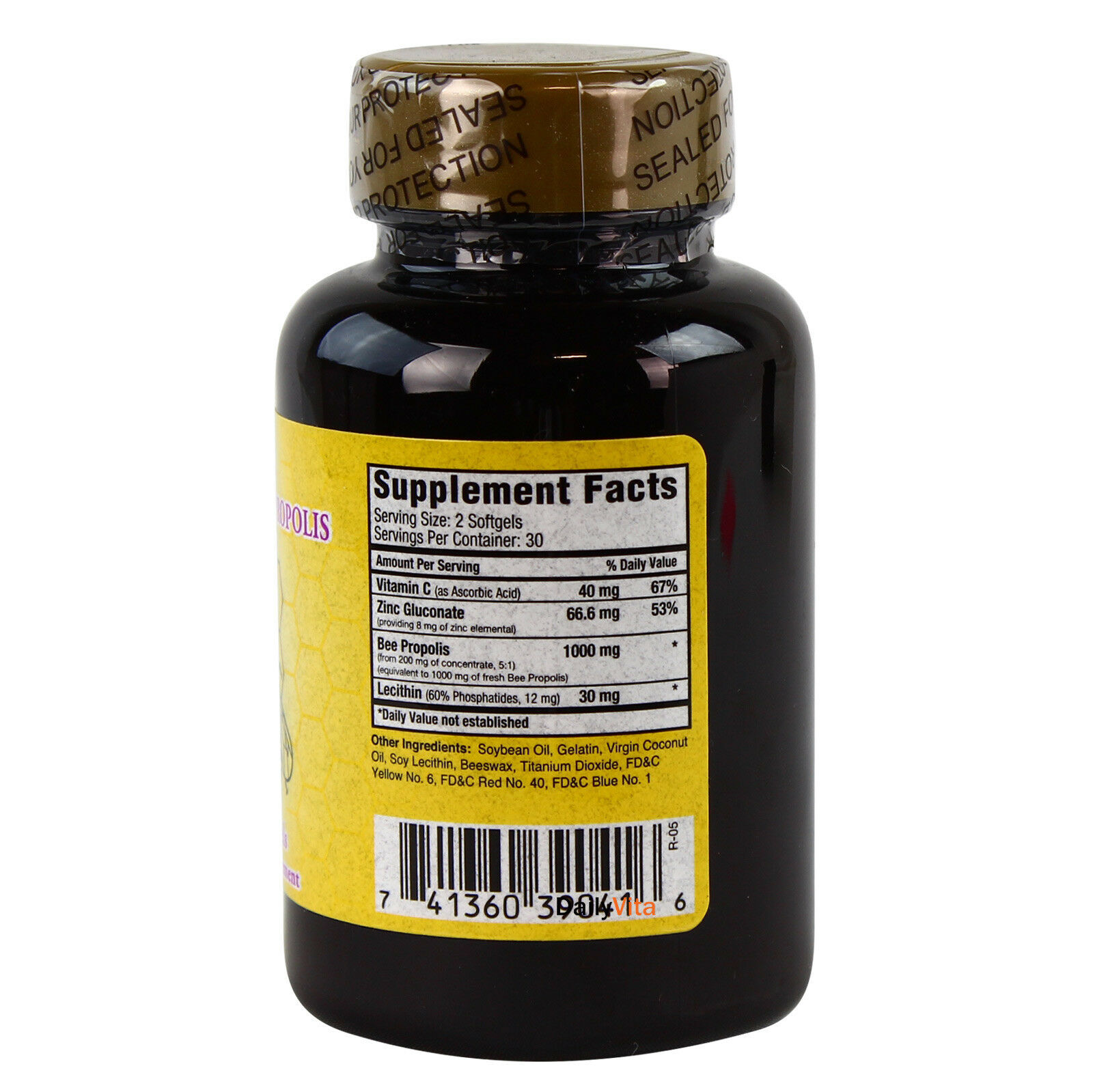 2 x Natural Bee Propolis 500mg 60 Softgels