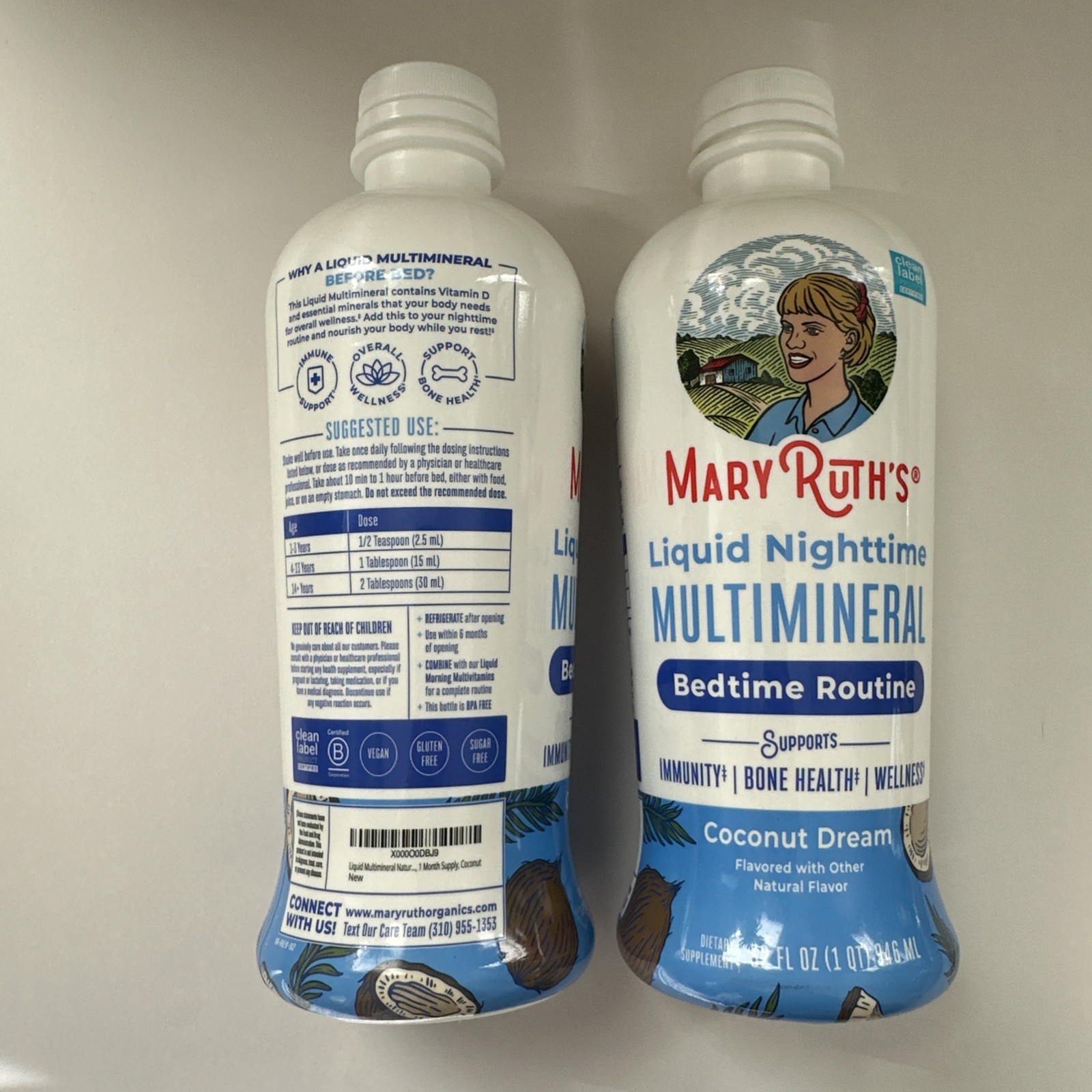 (2) Mary Ruth’s Liquid Nighttime Multimineral Bedtime Routine 30fl Oz Exp. 11/27