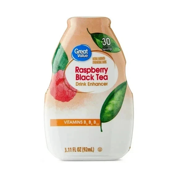 (2 pack) Great Value Raspberry Black Tea Drink Enhancer, 3.11 fl oz-free ship