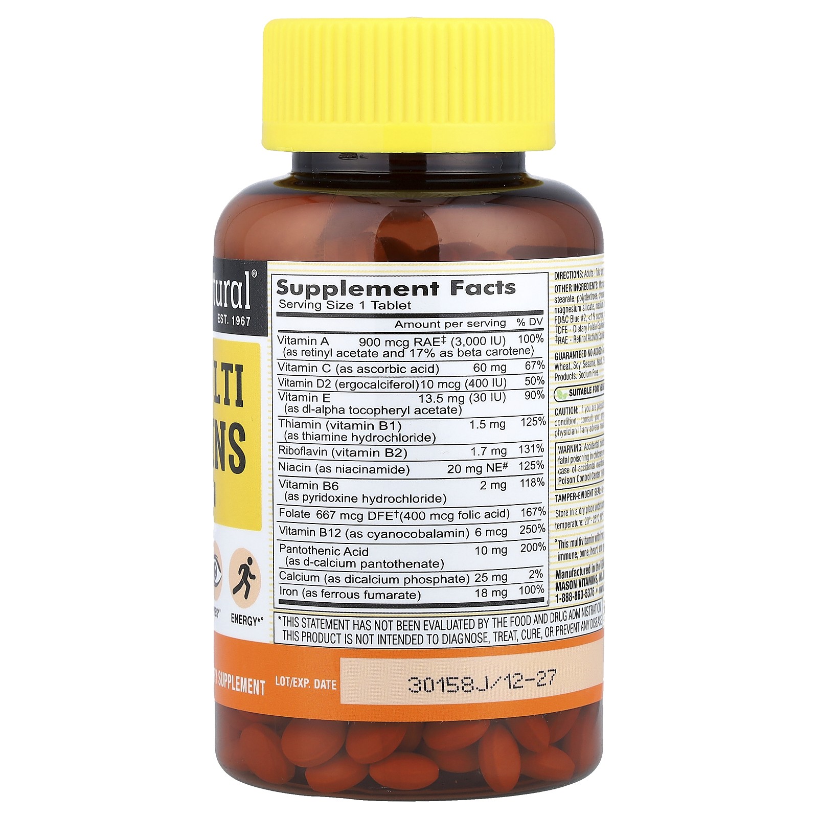 Mini Multi Vitamins with Iron, 365 Mini Tablets