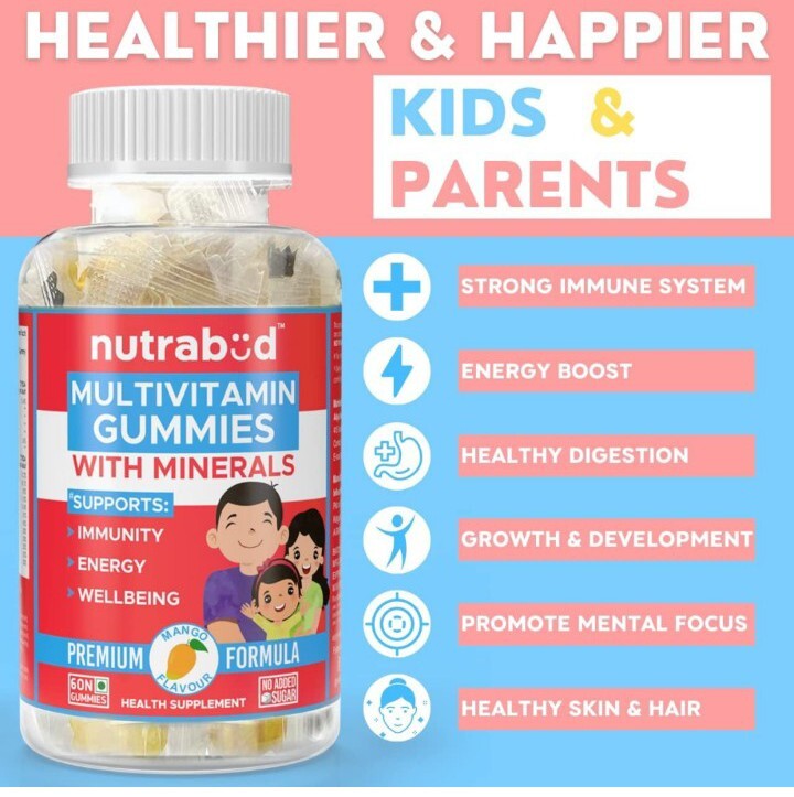 Nutrabud Multivitamin Gummies for Kids, Men, Women, Adults | No Added Sugar |…