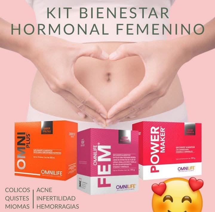 omnilife 1 Box Power Gain , 1 Box Fem Plus , 1 Box Oml Plus , SISTEMA HORMONAL