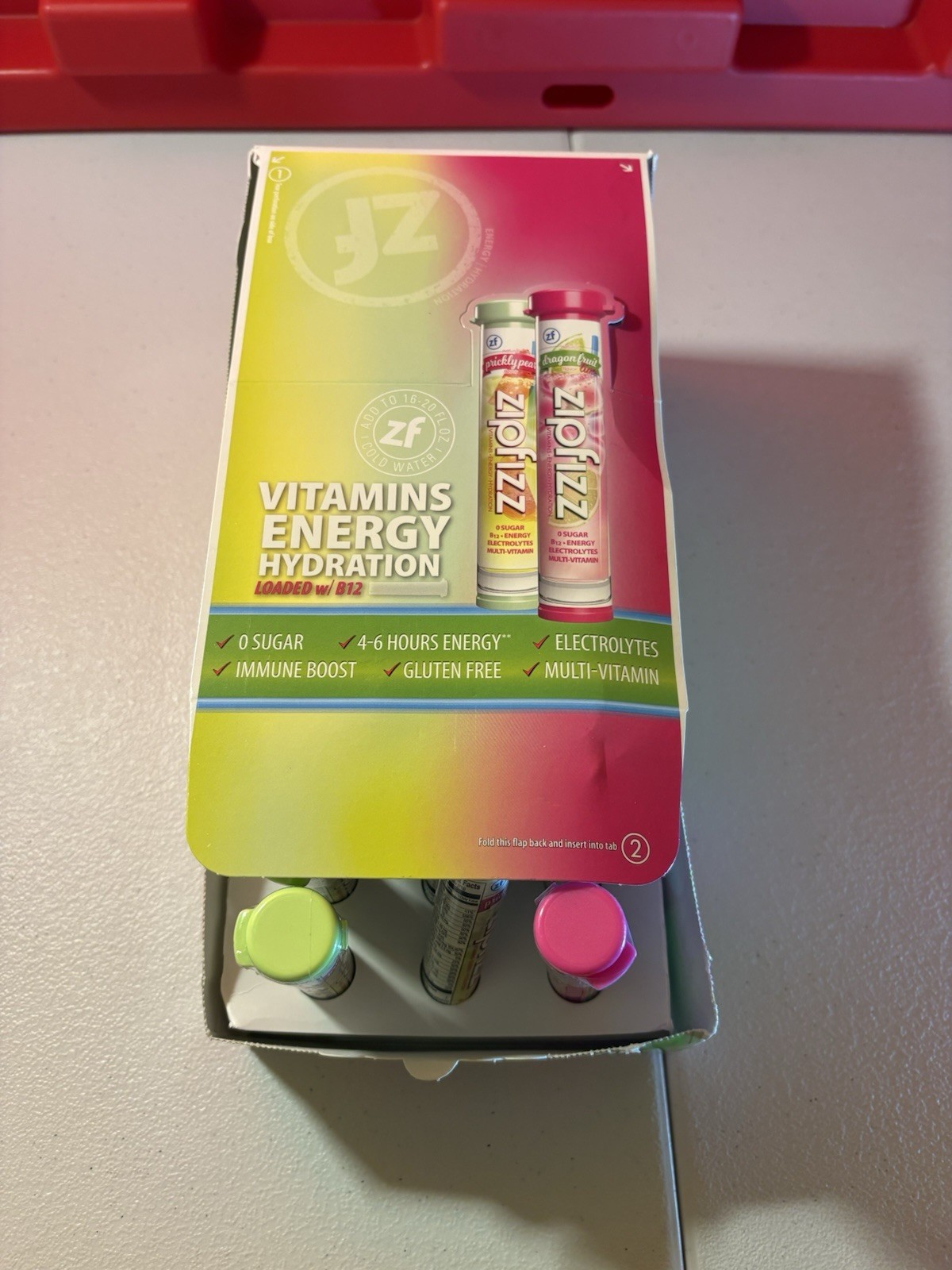 Zipfizz Hydration Drink Mix Variety, Prickly Pear + Dragon Fruit Lime (27 Count)