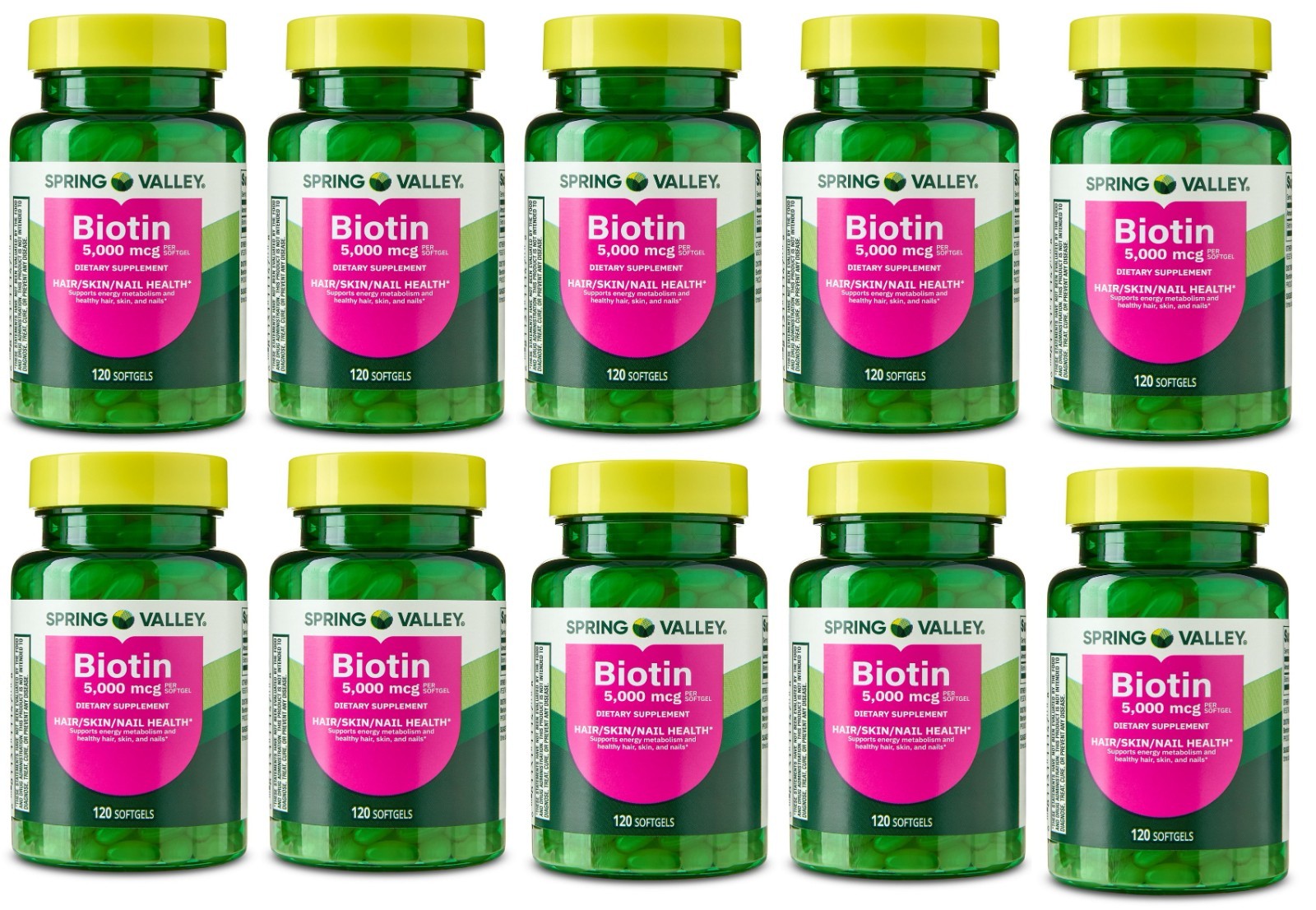 Biotin 5000mcg 4X120=480 Softgels Made SKIN/HAIR/NAIL 8 Month Supply Expir 2024