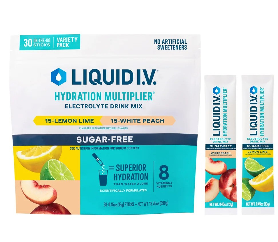 30 Liquid I.V. Hydration Multiplier SUGAR FREE 30 Individual Serving Stick Packs
