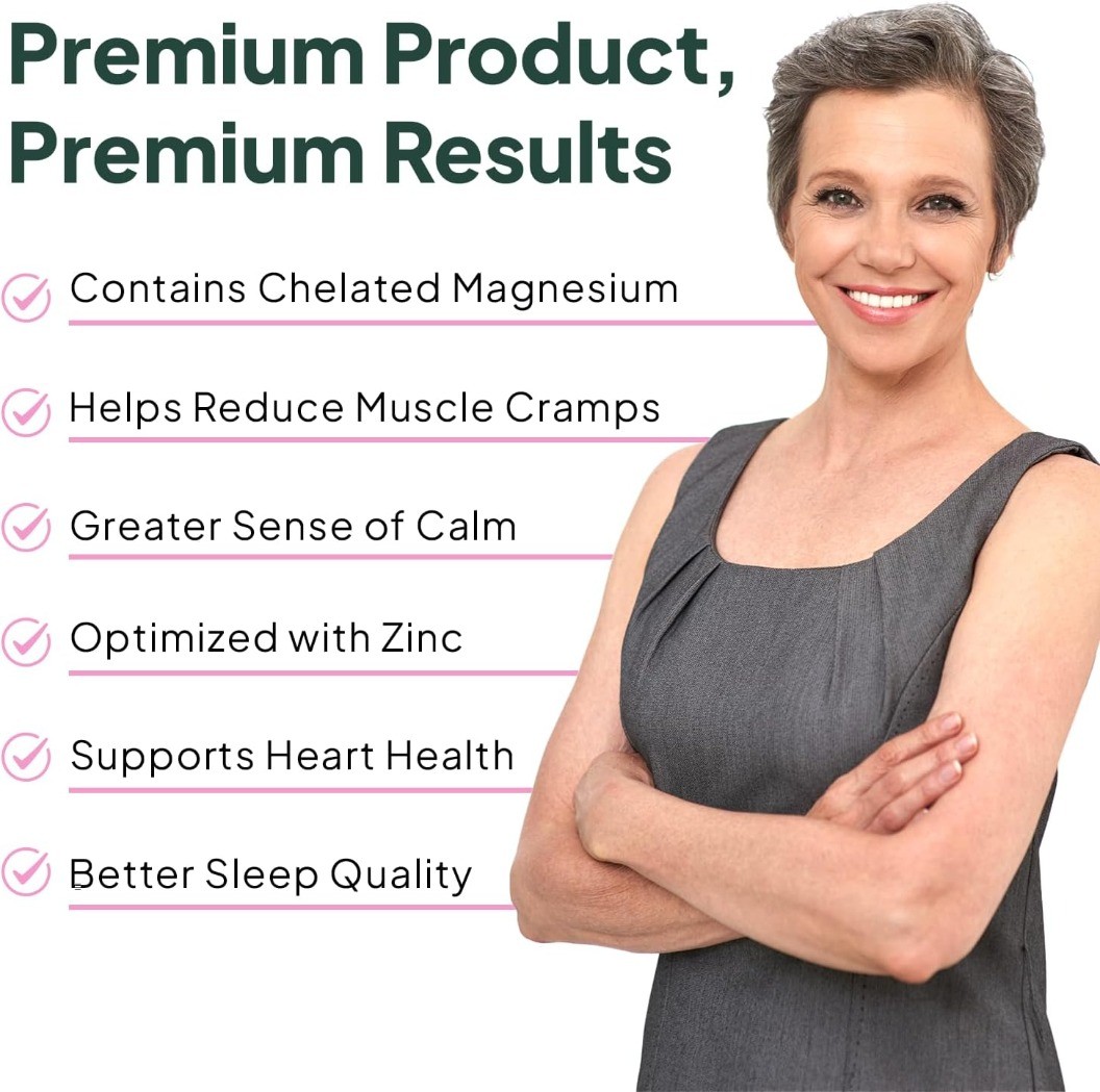Organics Ocean Pure Magnesium 90 for Women and Men Glycinate Capsule sealed