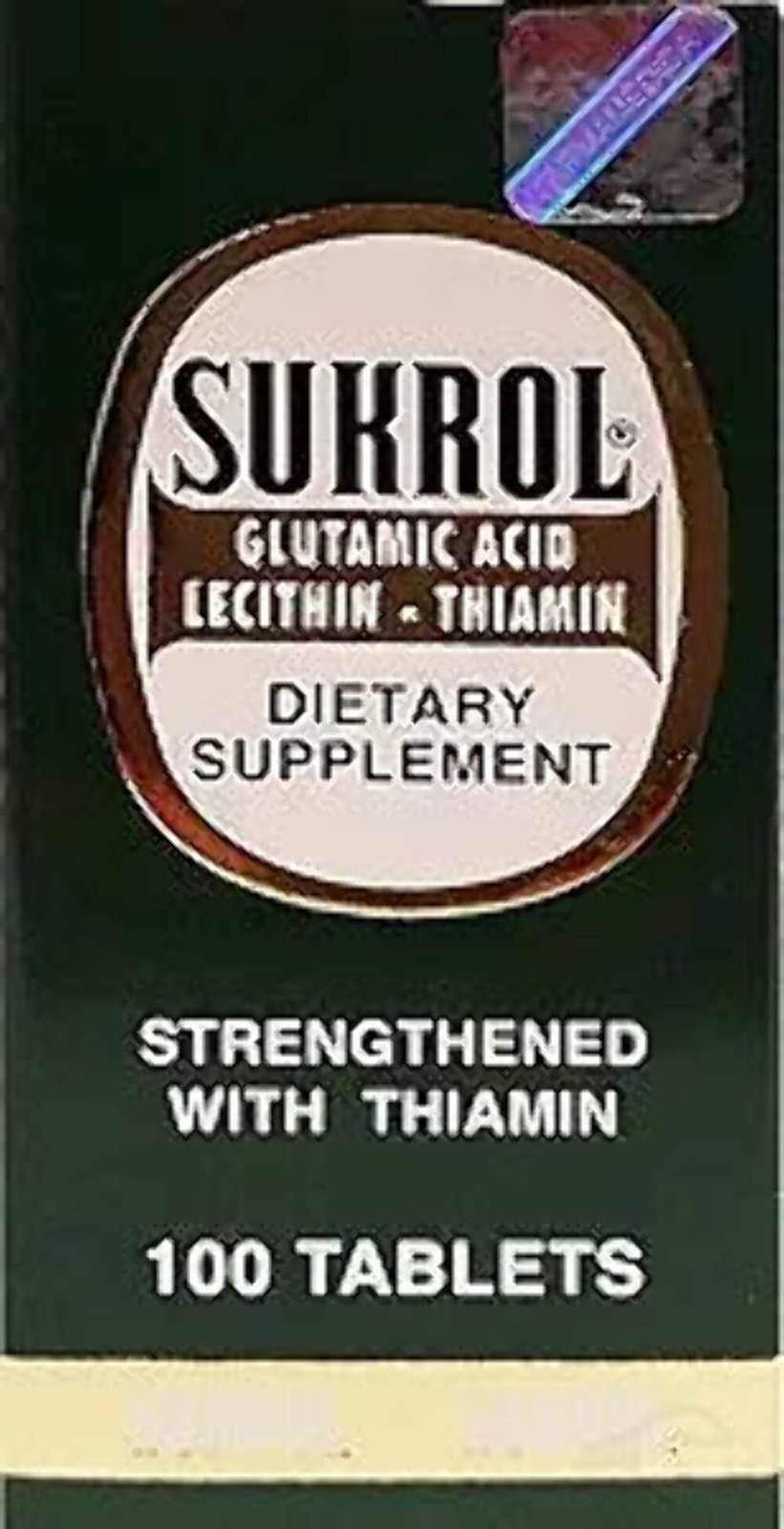 3 SUKROL Dietary Supplement w. Vitamins,Thiamin,Lecithin. 100 tbs.EACH EXP 02/28