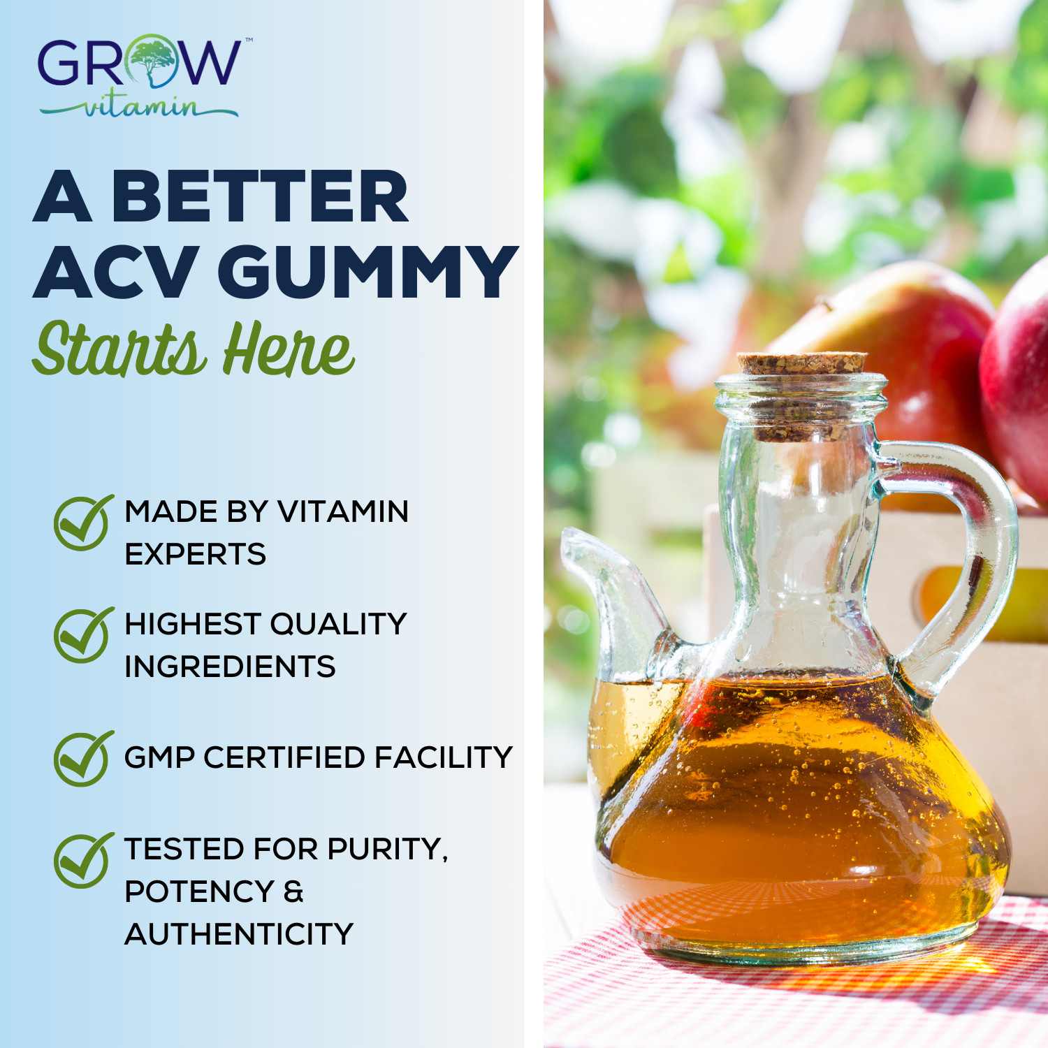 Essential Elements Apple Cider Vinegar Gummies from The Mother – Naturally-So…