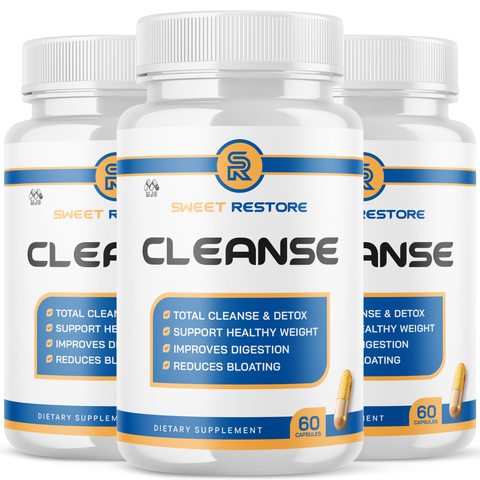 (3 Pack) Sweet Restore Cleanse Advanced Support Vitamin Supplement 180 Capsules