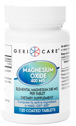 Magnesium Oxide 400Mg Tablets 120Ct Geri-Care