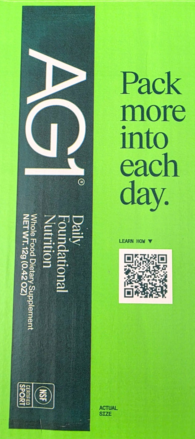 AG1 Daily Foundational Nutrition 39-count – 1917654 Vitamins Minerals Probiotics