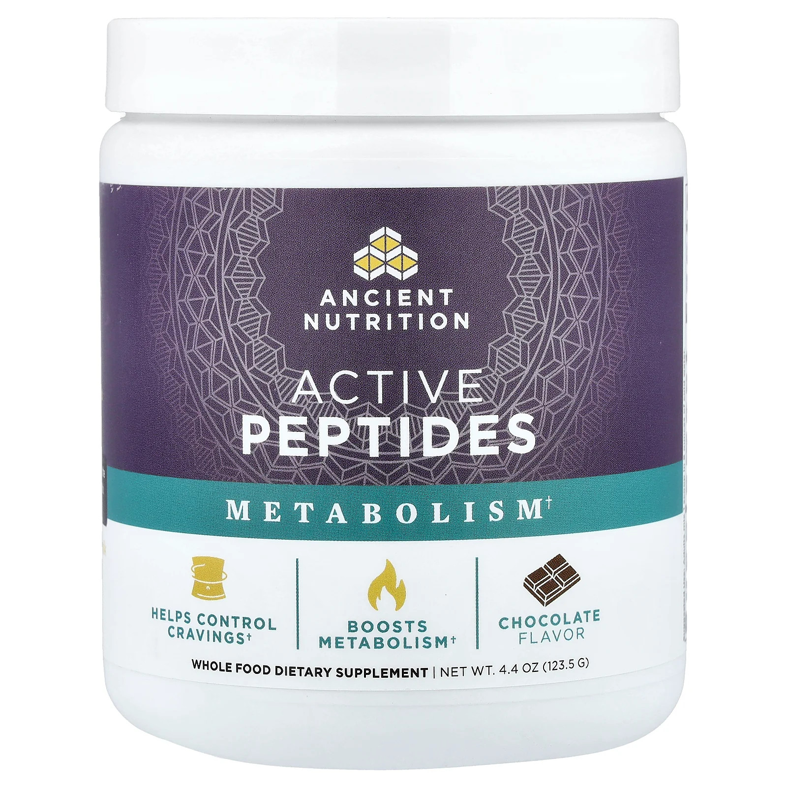 2 X Ancient Nutrition, Active Peptides, Metabolism, Chocolate, 4.4 oz (123.5 g)