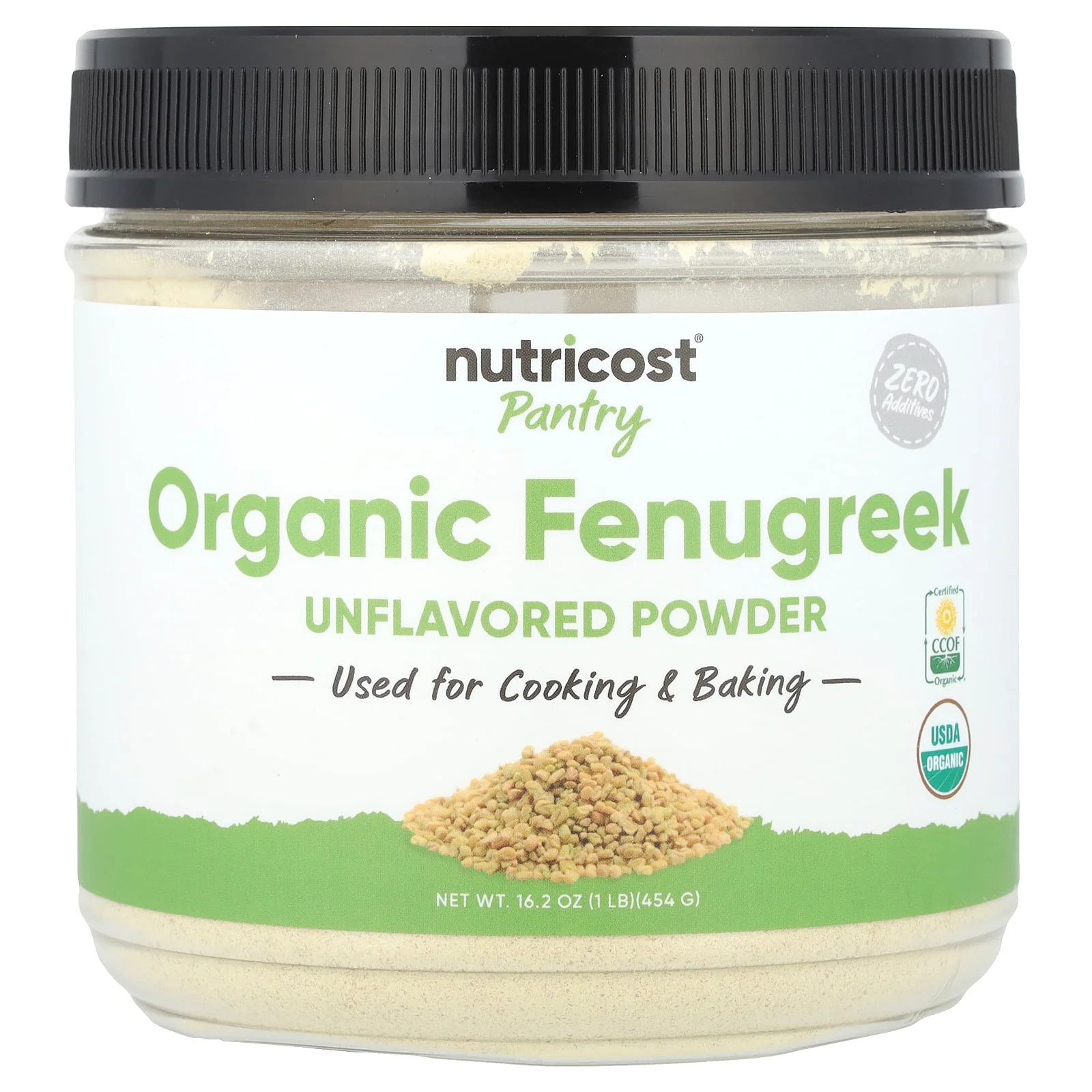 2 X Nutricost, Pantry, Organic Fenugreek Powder, Unflavored , 16.2 oz (454 g)