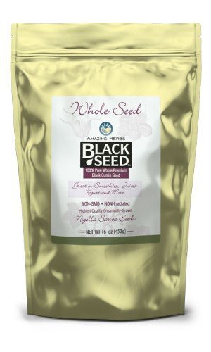 Amazing Herbs Black Seed 100% Pure Whole Premium Black Cumin Seeds 16.0 Ounces