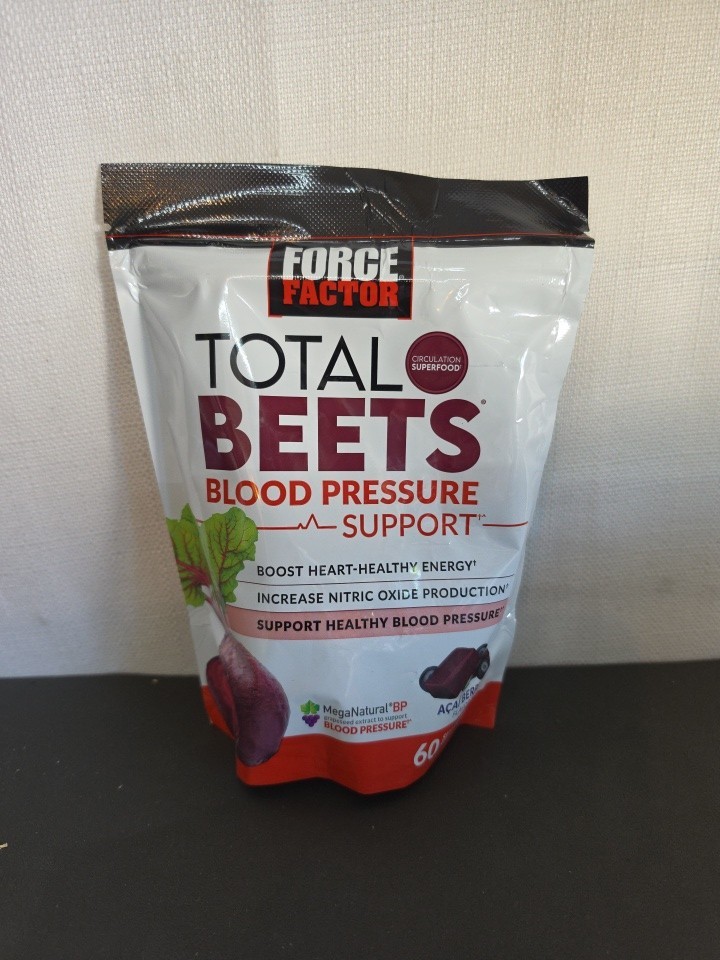 Force Factor Total Beets Chews, Acai Berry Flavor, 60 Chews Exp 01/2028