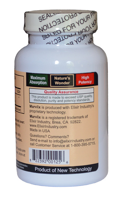 Elixir Industry Marvlix Cordyceps Sinensis Mushroom Immune, Heart, Lung 120 Caps
