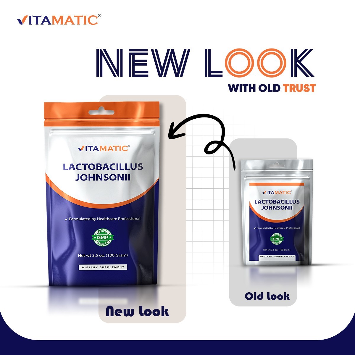 Vitamatic Lactobacillus Johnsonii Probiotic Powder – Digestive Support 100 Gr